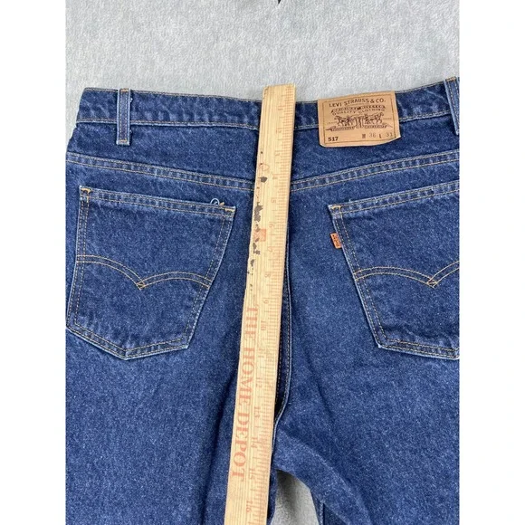 Vintage 94 Levis 517 Bootcut Dark Wash Orange Tab Jeans Men W36 L31 NWOT Look Nw